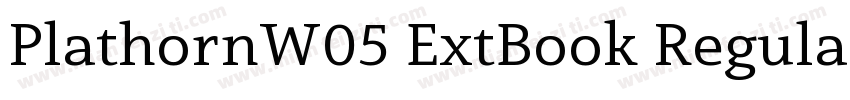 PlathornW05 ExtBook Regular字体转换